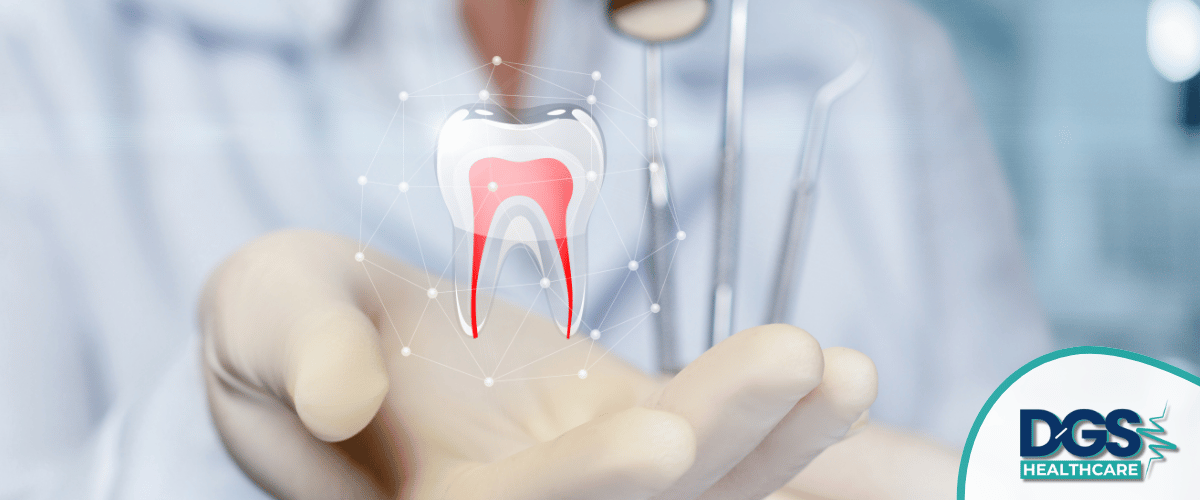 Hand holding digital tooth model Dental Treatment in Turkey