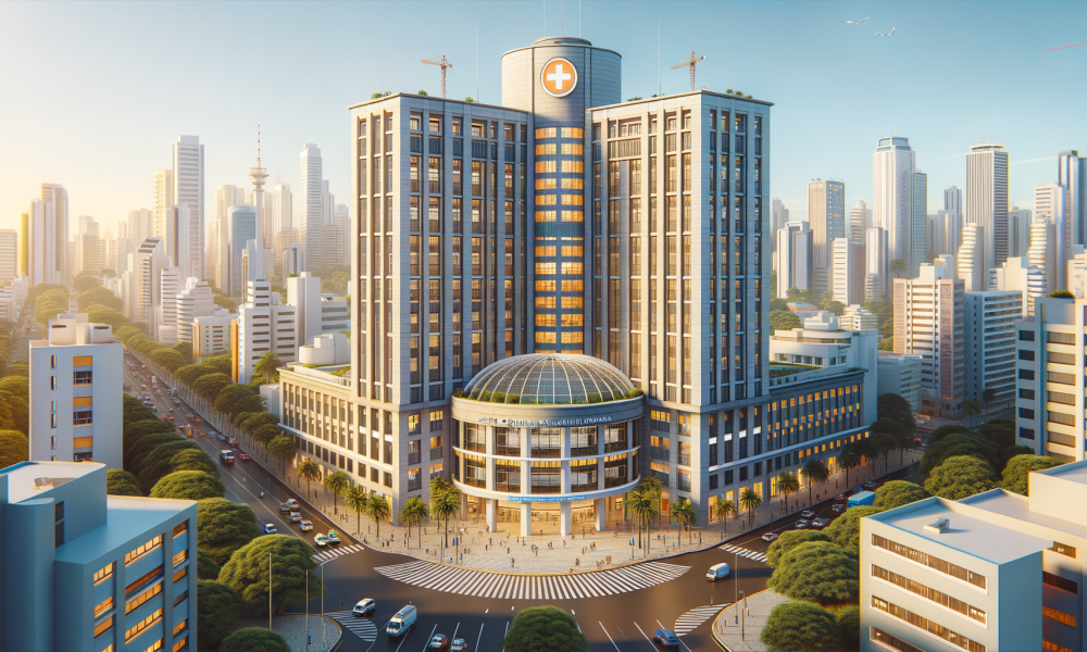 Modern Healthcare Facility in Urban Landscape