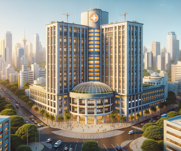 Modern Healthcare Facility in Urban Landscape