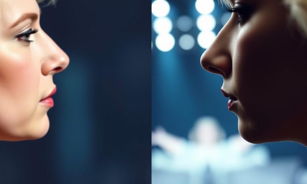 Lady Gaga nose comparison