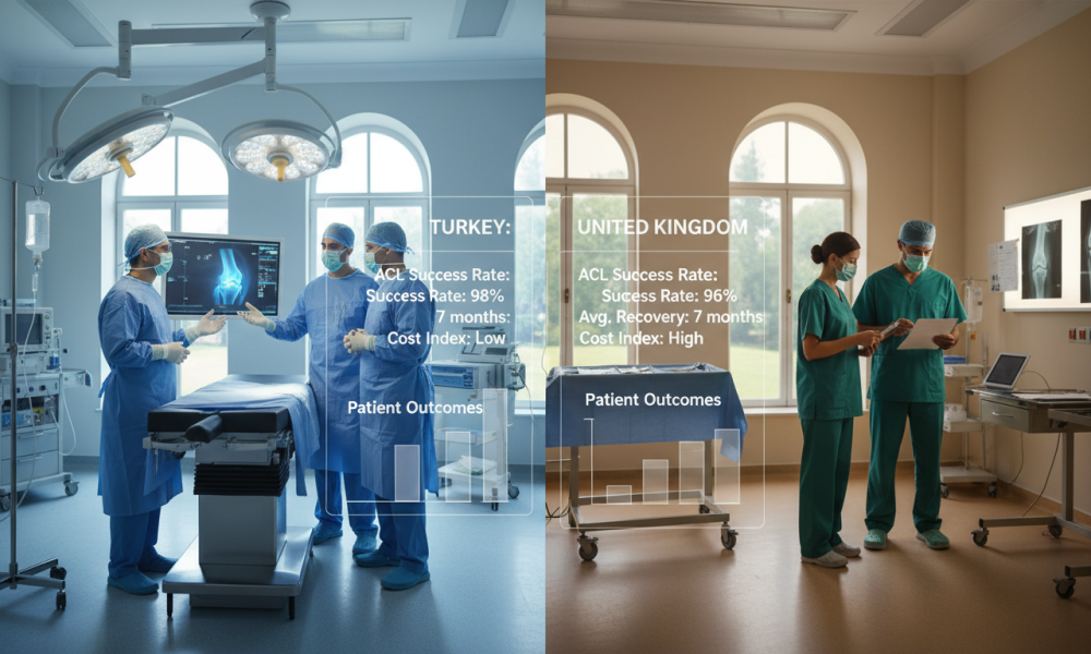 Comparing healthcare standards for orthopaedic surgery