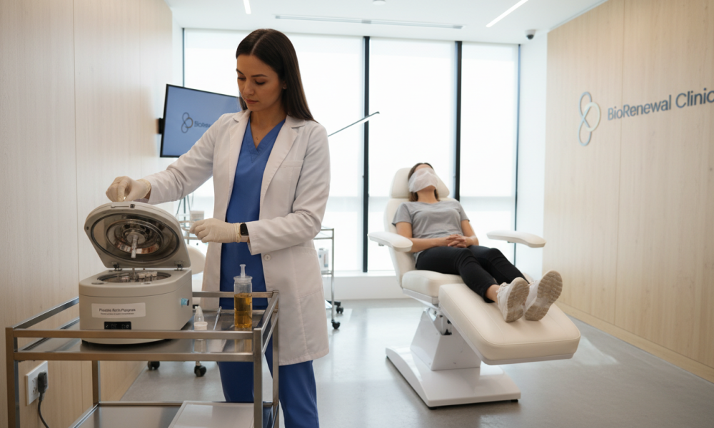 Platelet-Rich Plasma (PRP) for skin treatment