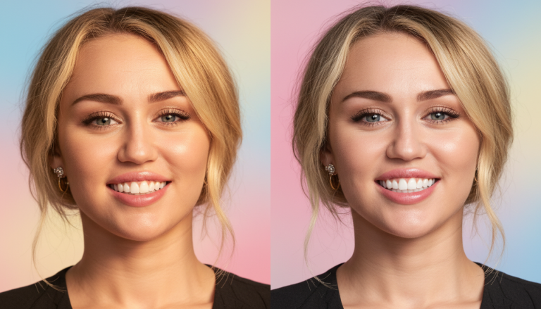 Miley Cyrus Teeth Before and After