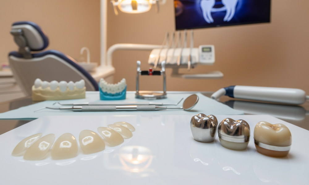 comparing veneers and crowns