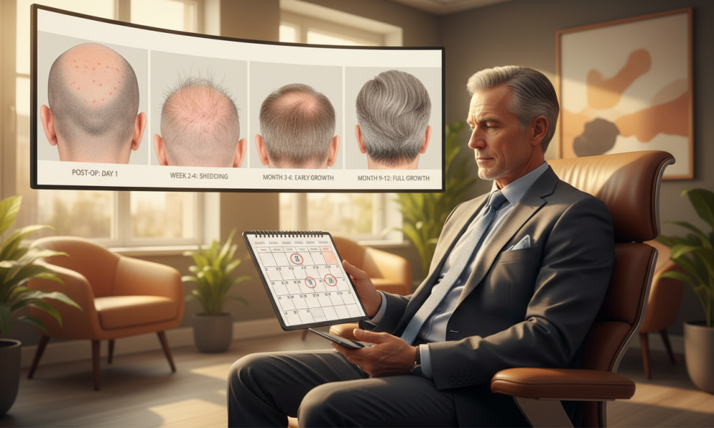 hair transplant recovery timeline