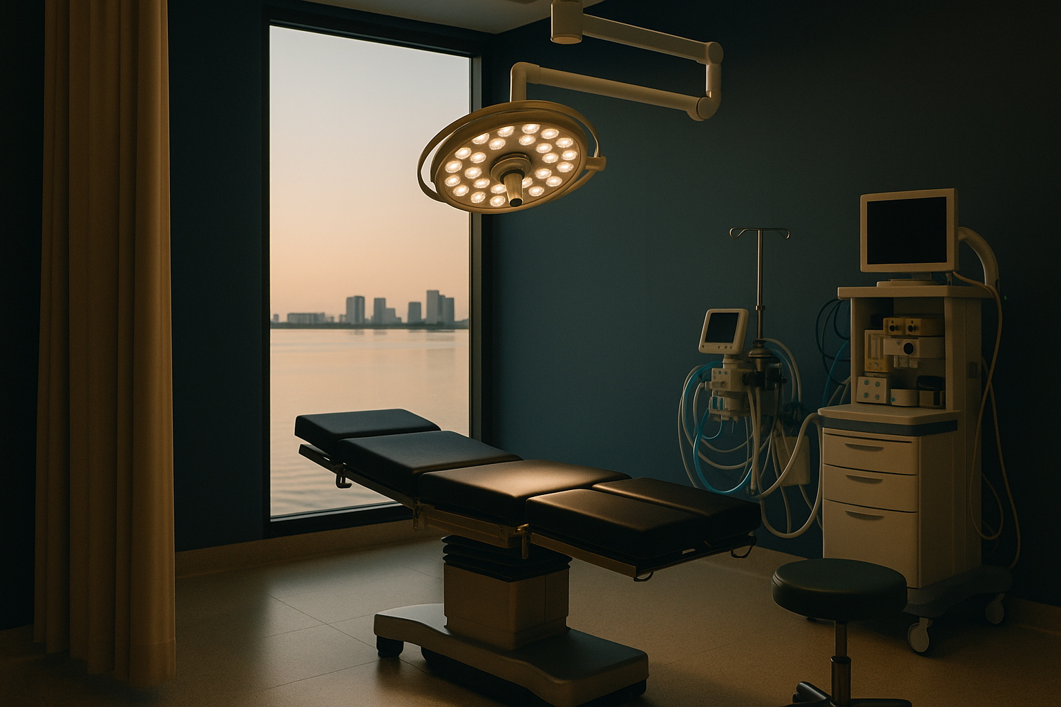 All-inclusive plastic surgery packages in Cancun Mexico, shown in a state-of-the-art operating theatre.