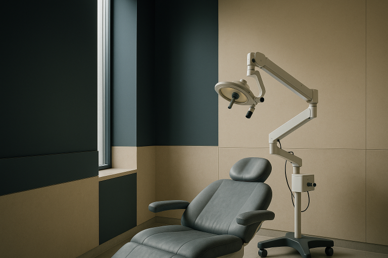 Modern clinic in Turkey performing beard implant procedure with advanced equipment.