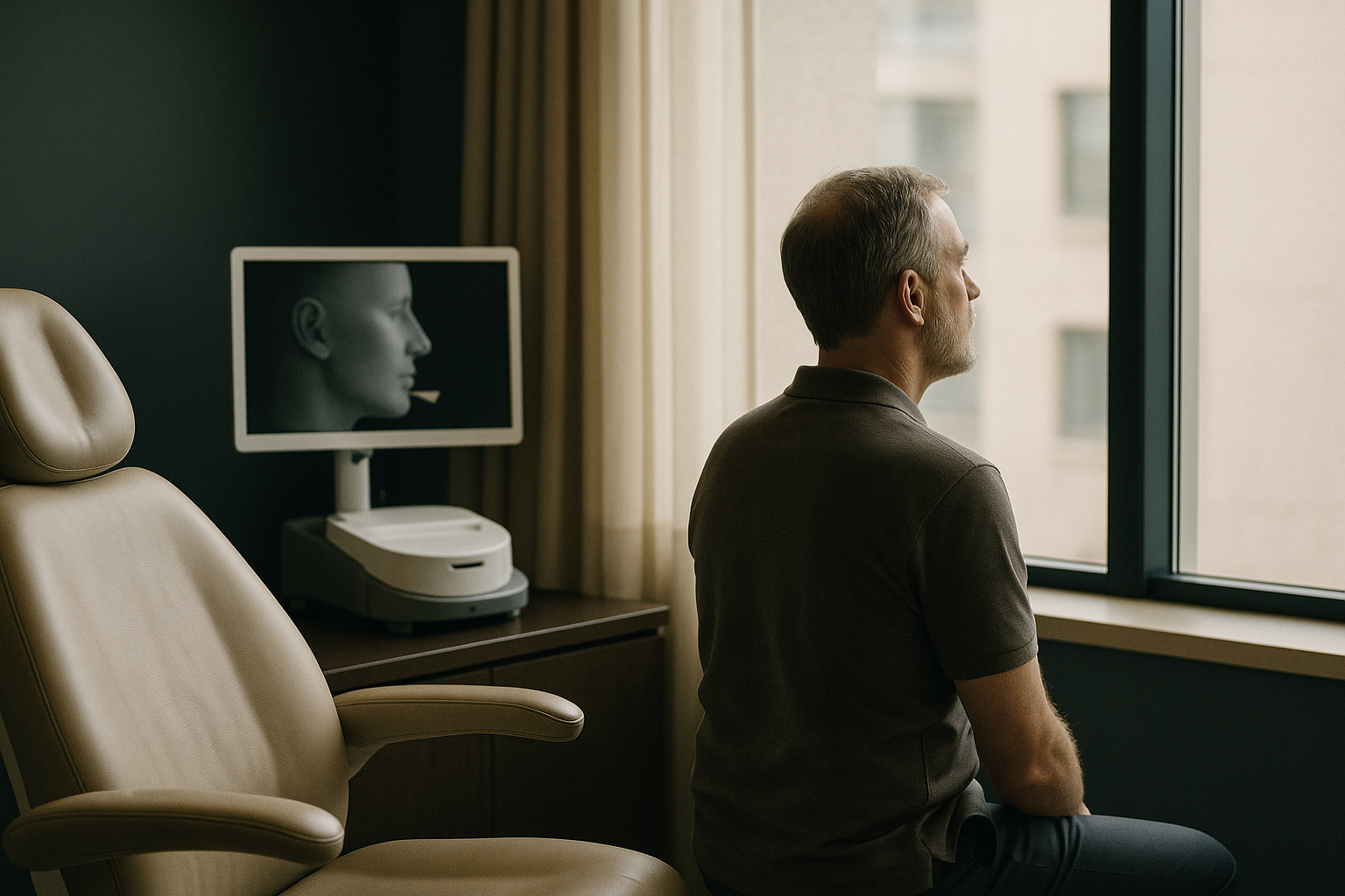 Consultation for chin implant cost Turkey in a modern clinic.