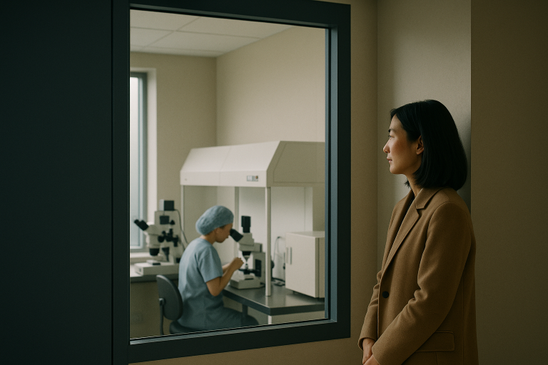 Embryology lab with IVF equipment showcasing cost in vitro fertilization procedures.