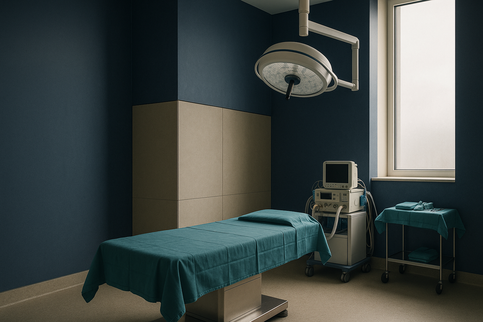 Operating theatre set for rhinoplasty surgery, illustrating cost rhinoplasty surgery globally.