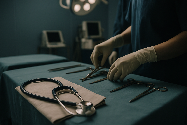 Operating theatre in South Korea, the country with most plastic surgery procedures.