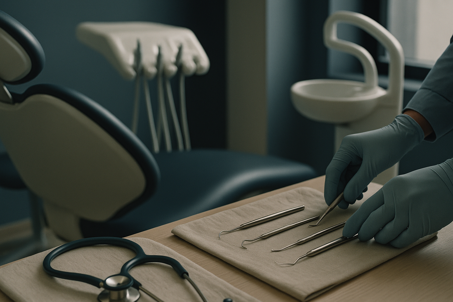 Modern dental clinic in Istanbul with a dentist and patient discussing dental implant options.