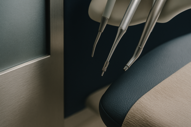 Dental implants and dentures comparison in a modern clinic setting.