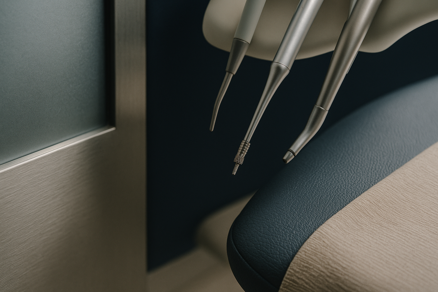 Dental implants and dentures comparison in a modern clinic setting.
