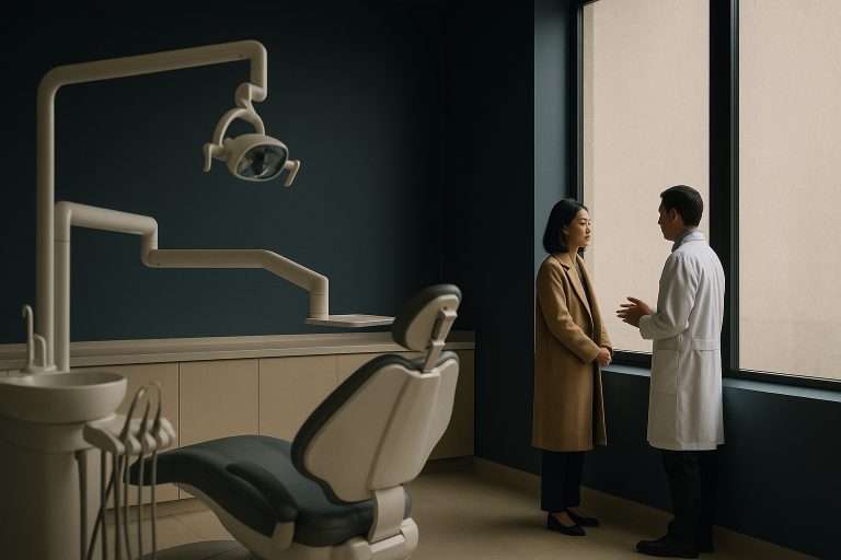 Modern dental clinic in Mexico offering dental implants.