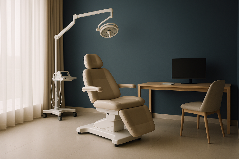 Consultation room in a Turkish clinic discussing facelift in Turkey cost