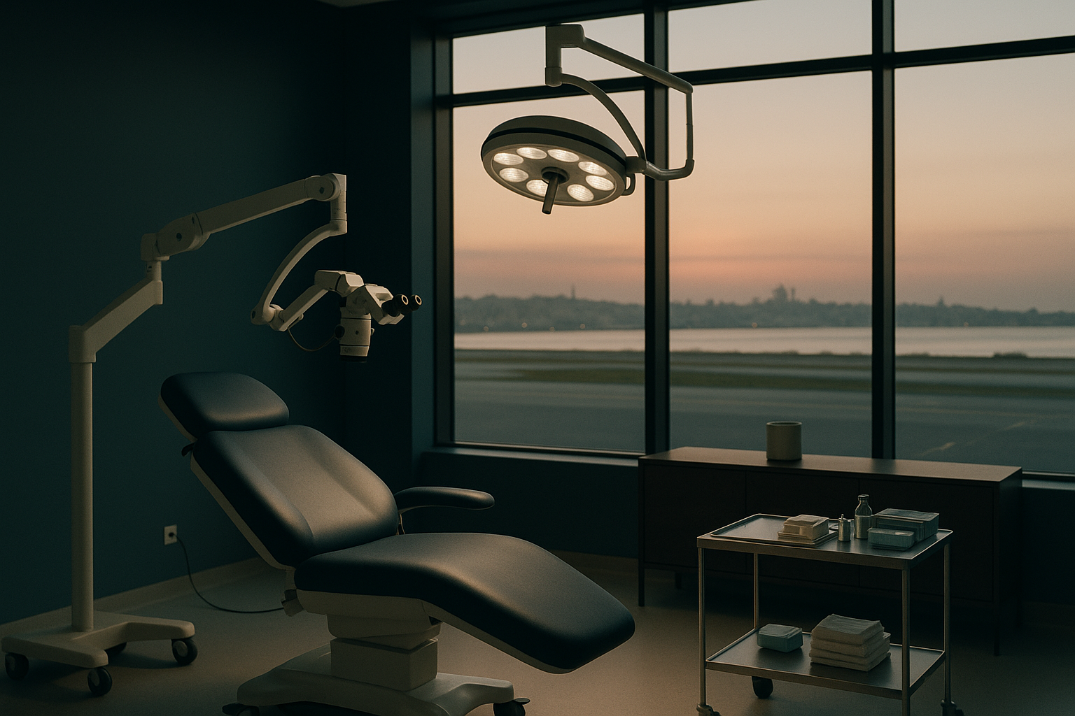 Hair implant procedure in a modern Istanbul clinic with advanced equipment.