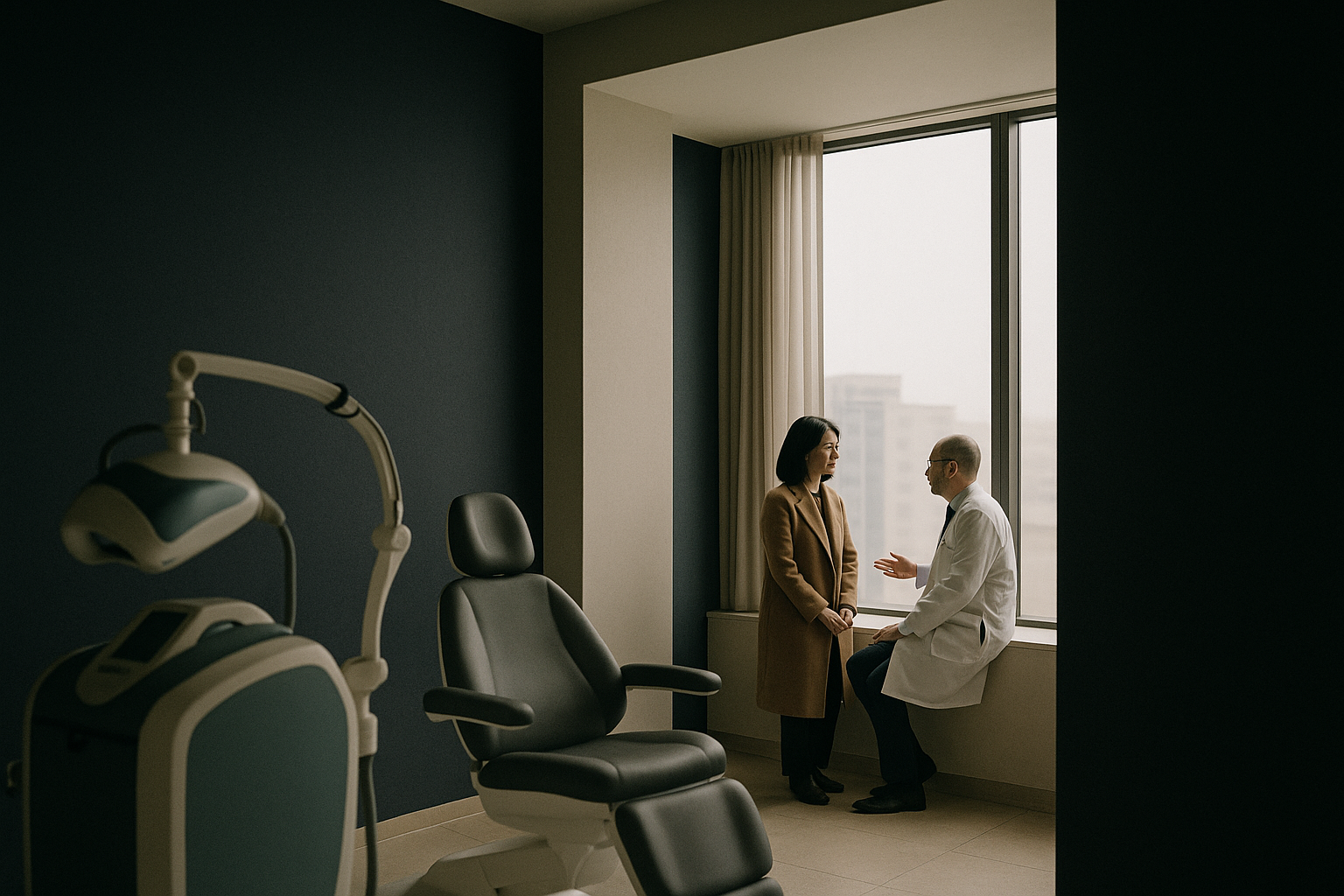 A hair restoration clinic consultation focusing on hair restoration cost and procedure.