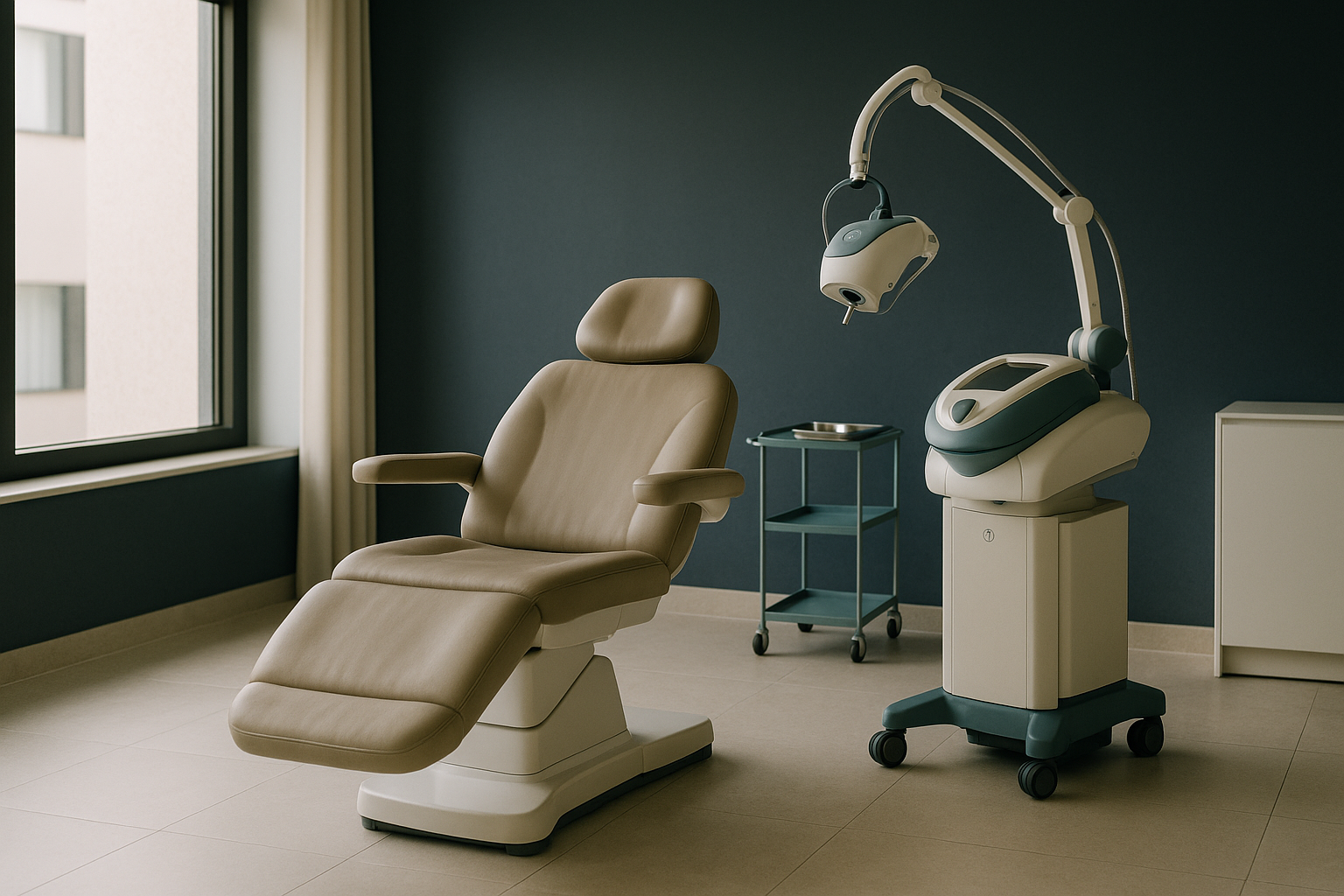 A modern hair transplant clinic in Turkey showcasing hair transfer procedures.