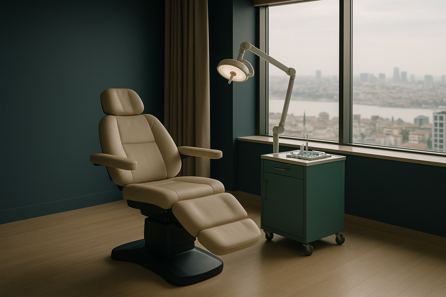 Hair transplant without shaving in a clinic, focusing on the DHI procedure in Istanbul.