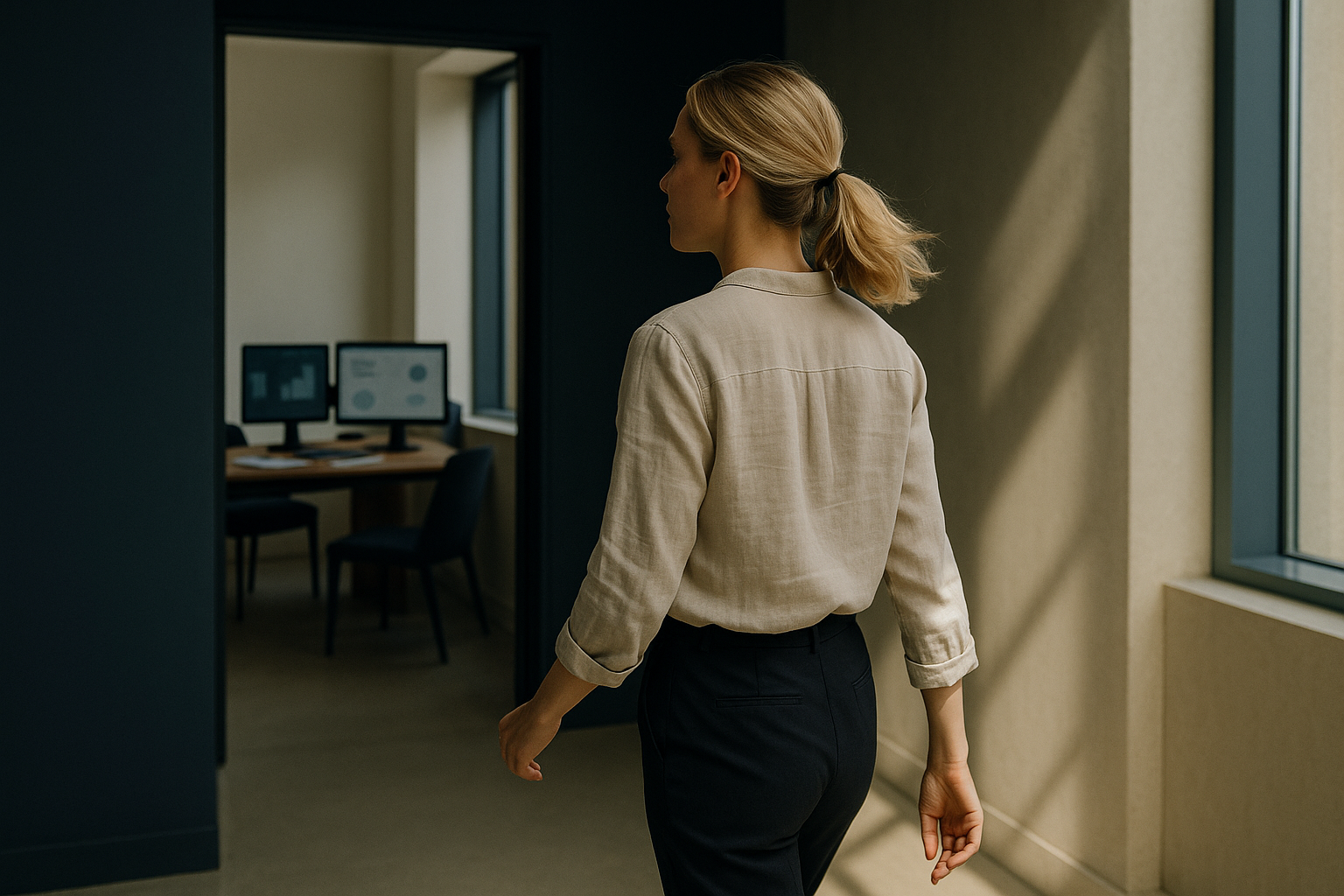Executive workspace featuring health marketing strategies and data analytics tools.