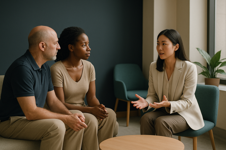 Group discussing how much is IVF, focusing on global costs and medical tourism options.