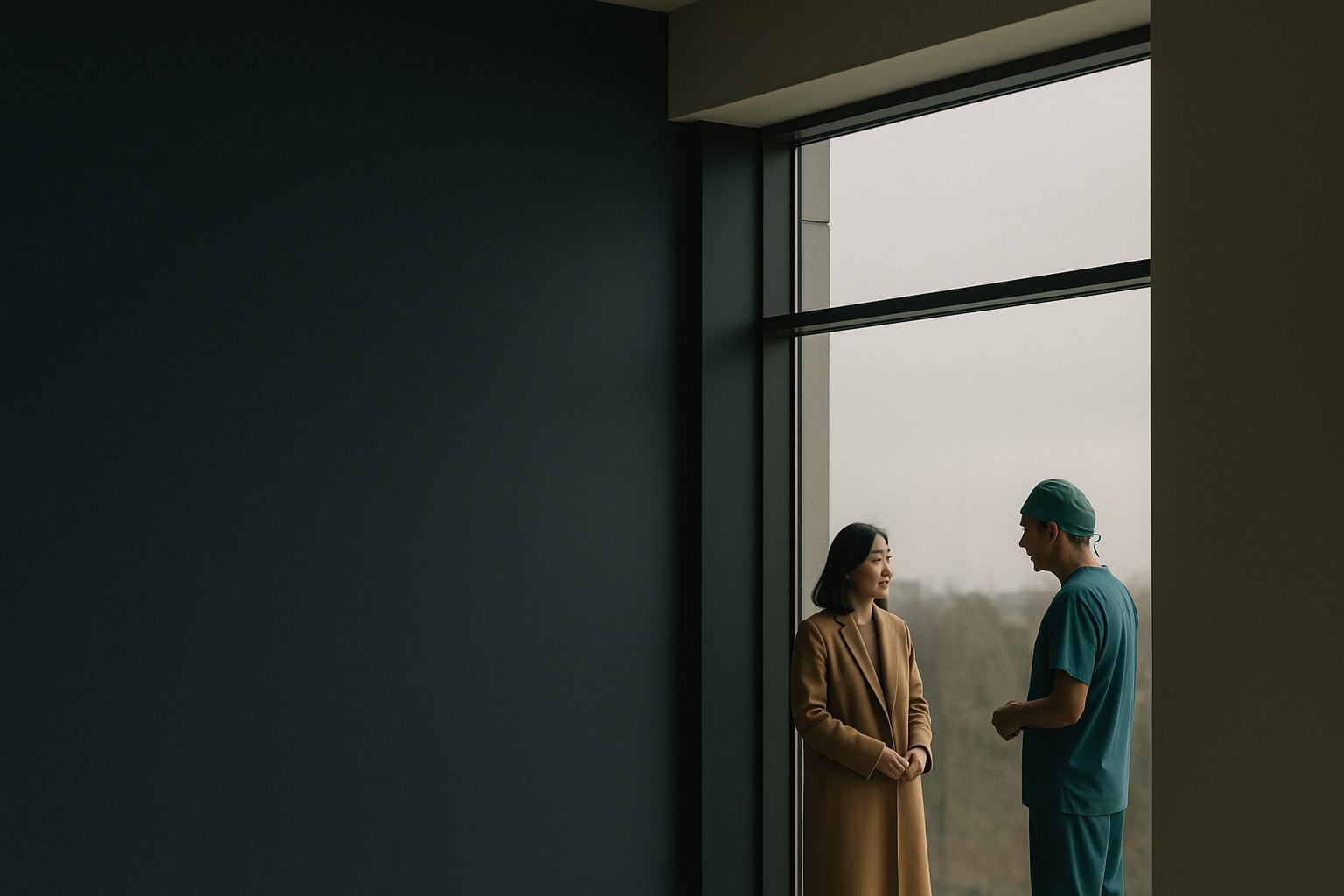 Surgeon in operating theatre preparing for a neck lift surgery, illustrating how to get rid of turkey neck.