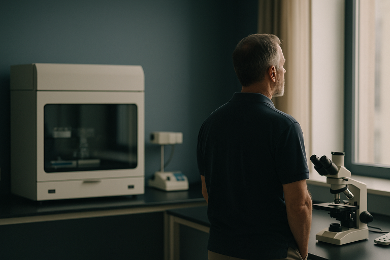 IVF with insurance in an embryology lab, featuring modern equipment and professional setup.