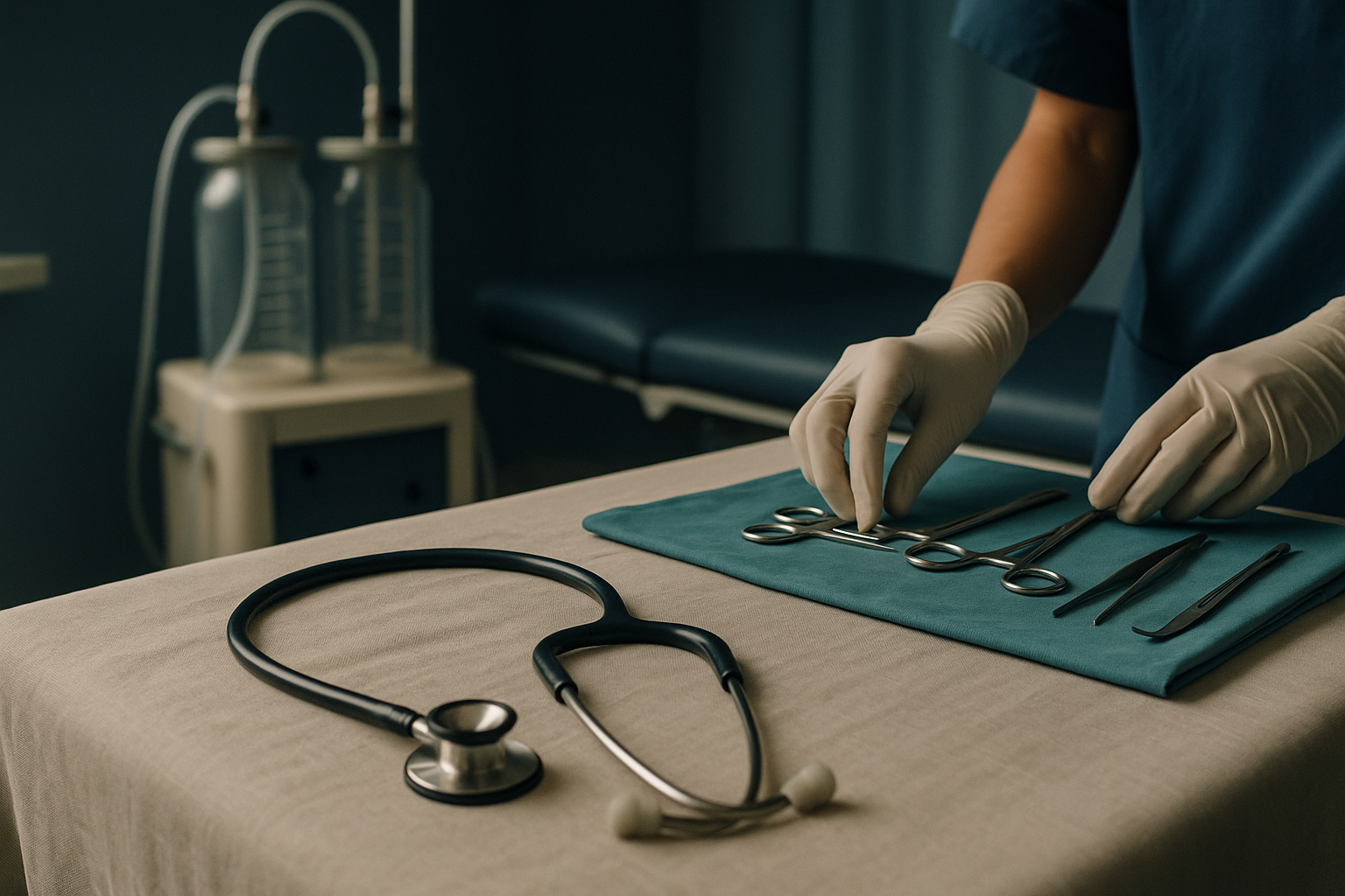 Operating theatre with advanced equipment for Lipo 360 only before and after procedure.