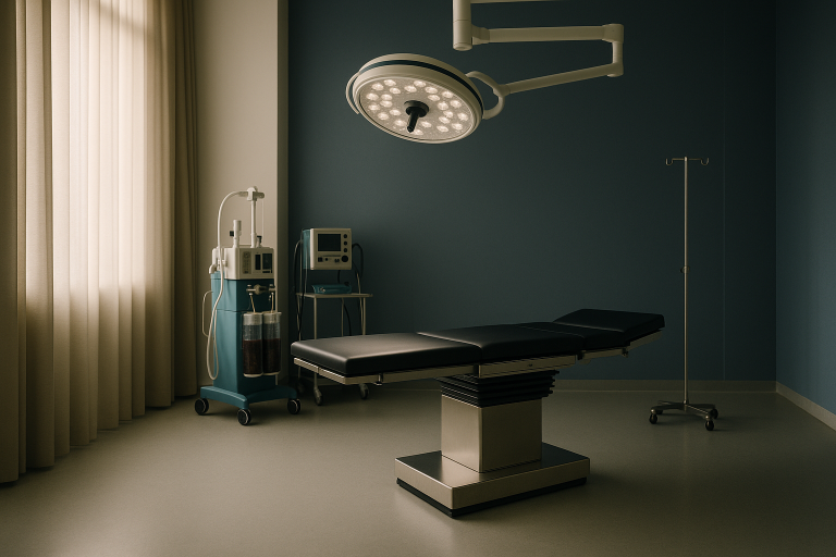 Liposuction procedure in a modern Turkish operating theatre.