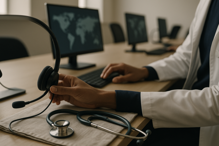 Medical call centre services enhancing patient communication with a global reach.