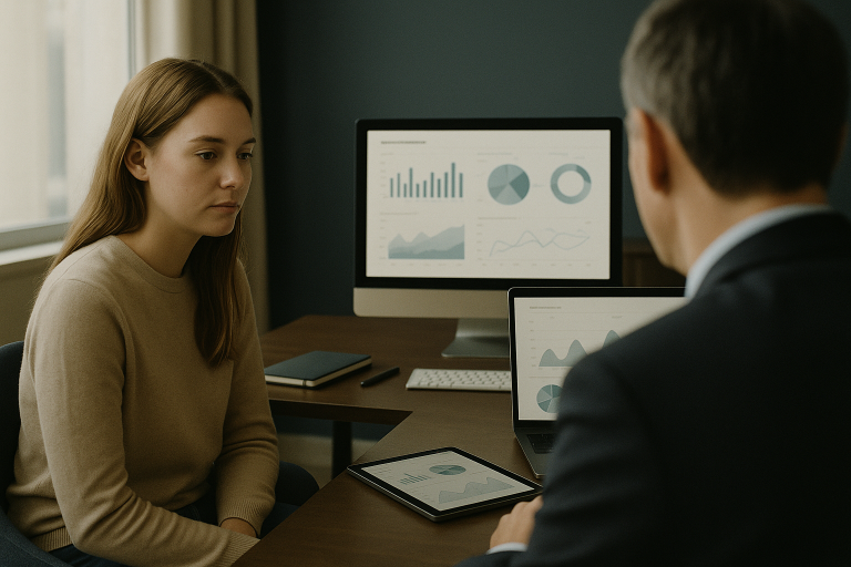 Medical lead generation strategies displayed in a modern executive workspace.