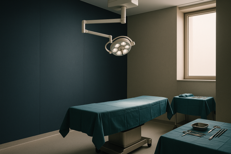 Operating theatre in Turkey prepared for a mini facelift, illustrating the mini face lift Turkey price context.