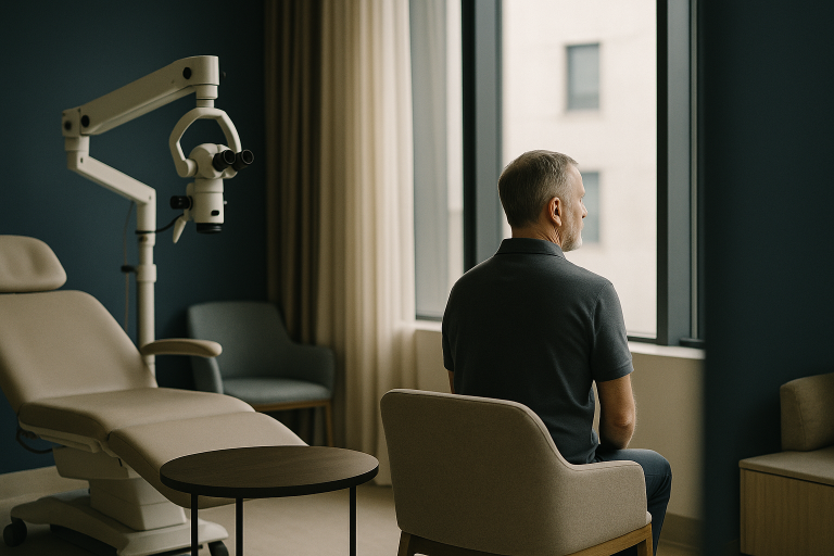 Mini facelift procedure in Turkey clinic showcasing advanced equipment and professional care.
