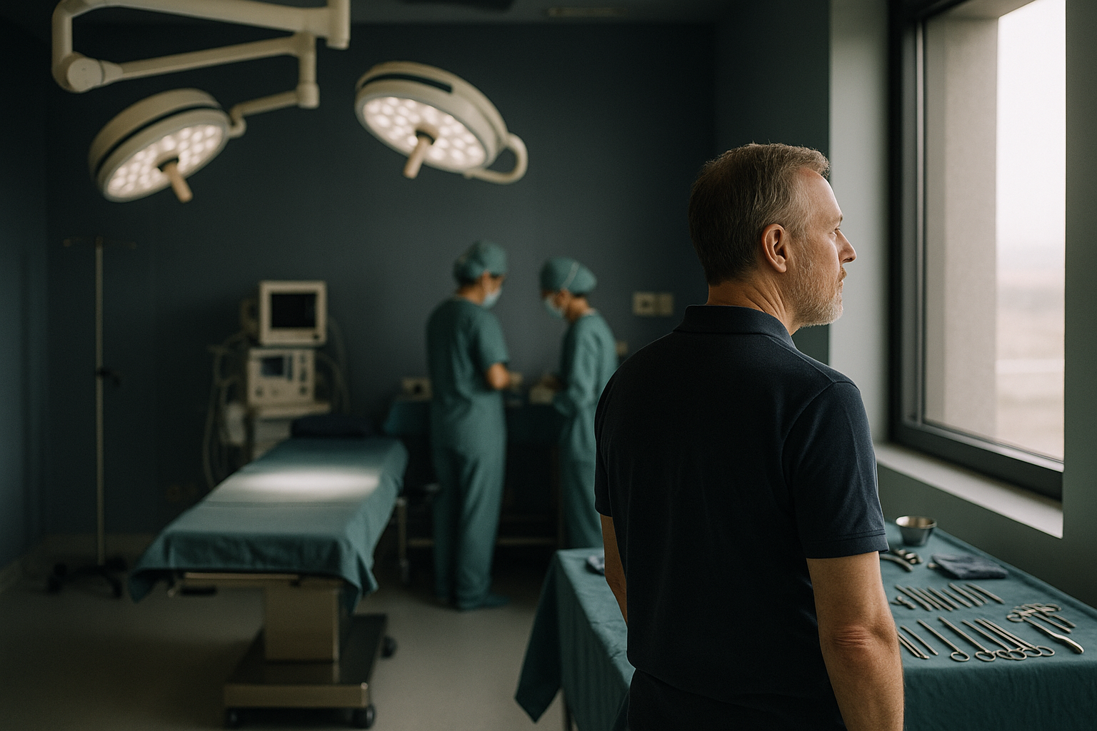 Operating theatre in Turkey prepared for revision rhinoplasty surgery.