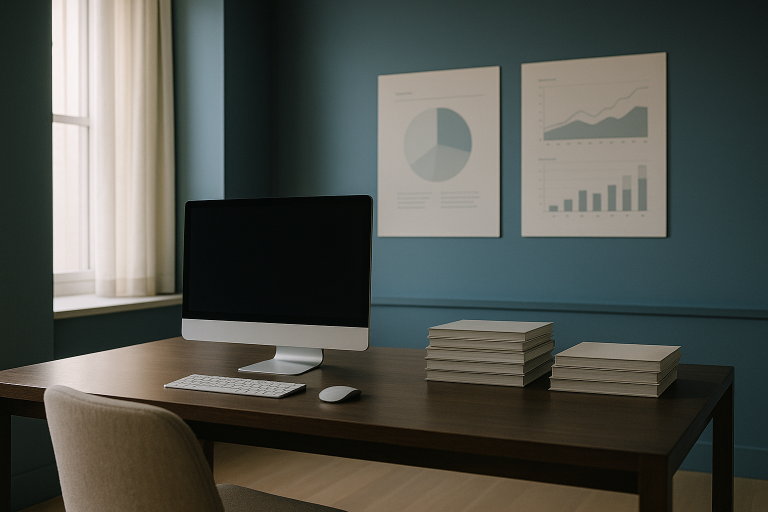 SEO for medical practices strategy session in a modern executive workspace.