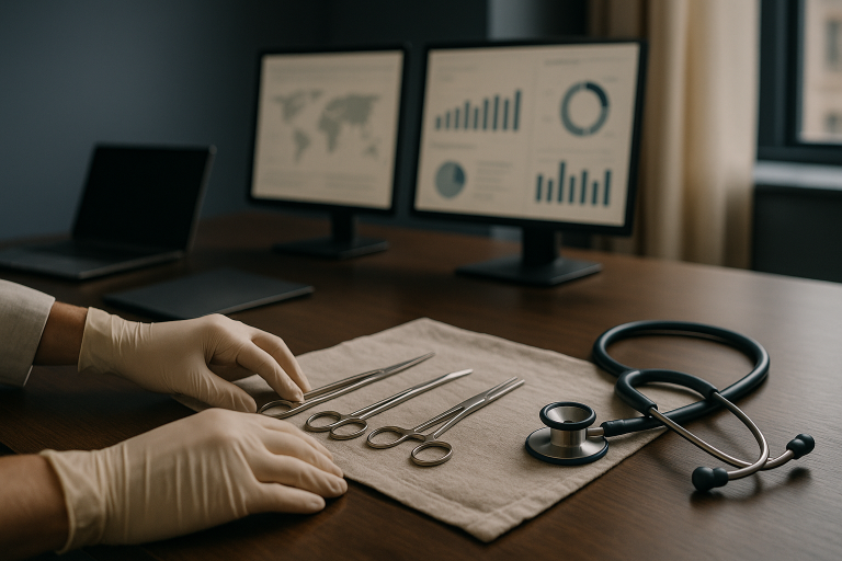 SEO team optimising medical tourism landing pages with effective keywords.