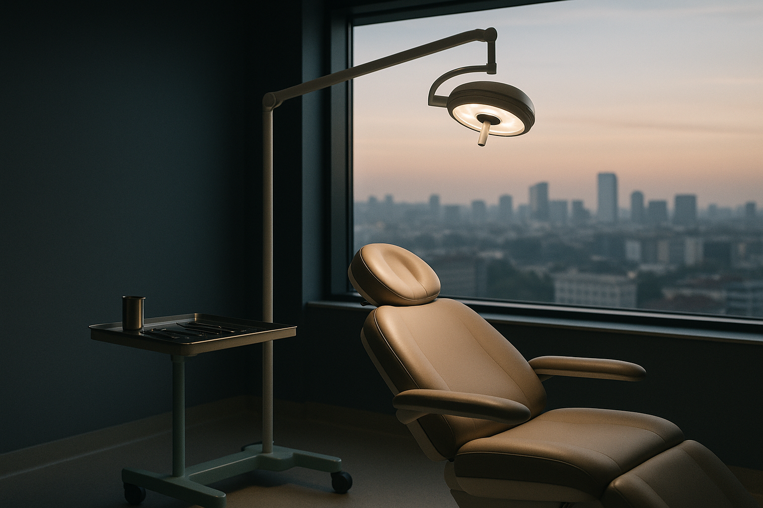 Patient undergoing a hair transplant in a modern Turkish clinic.
