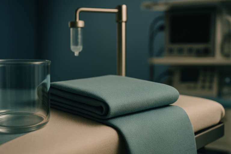 Cosmetic surgery operating theatre in Turkey with equipment for nose surgery.