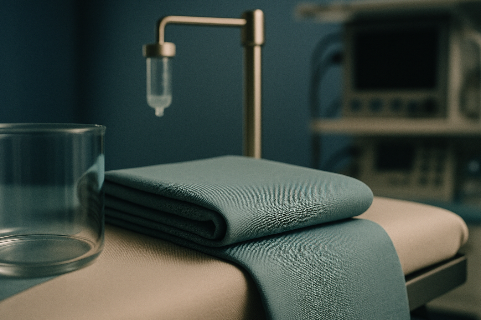 Cosmetic surgery operating theatre in Turkey with equipment for nose surgery.