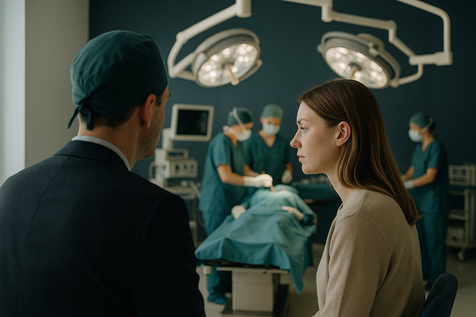 Operating theatre in Turkey highlighting plastic surgery equipment and medical team