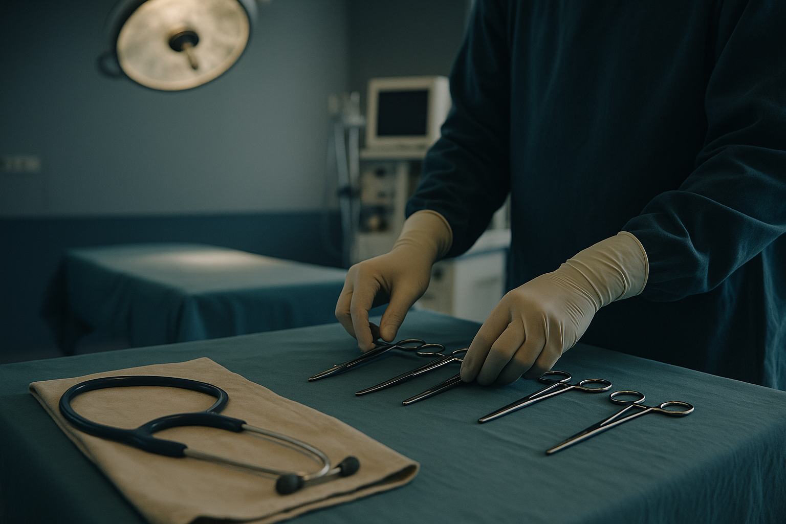 Turkey surgery in an operating theatre with a medical team and modern equipment.