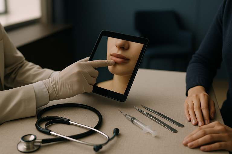Consultation for Turkish lips enhancement in a Turkish clinic