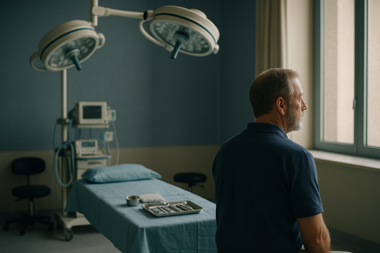 Surgical setup for a BBL procedure in a modern operating theatre