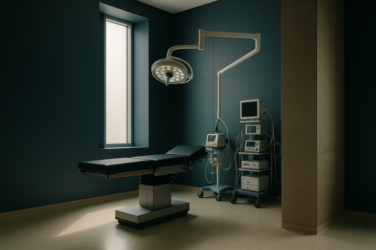 Aesthetic surgery in Istanbul operating theatre with advanced equipment.