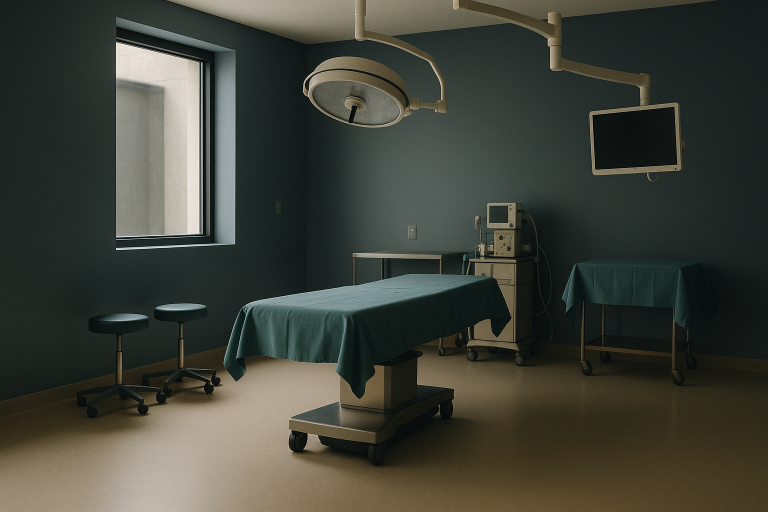 Modern operating theatre in Mexico for all-inclusive plastic surgery packages.