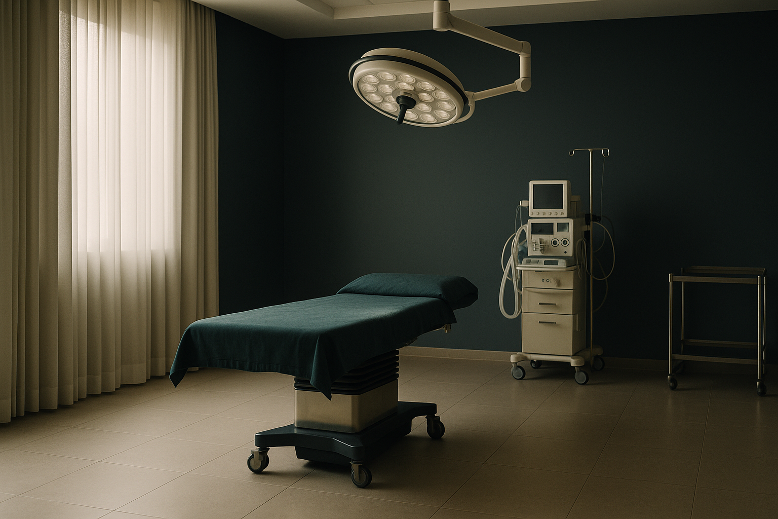 Operating theatre in Turkey for BBL surgery with surgeons and medical equipment.