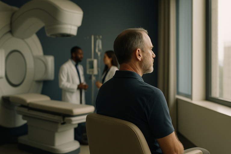Modern cancer treatment facility showcasing advanced equipment and international patient care.
