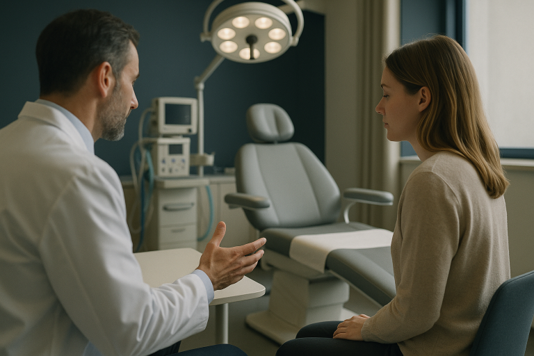 Best plastic surgeons in the world consulting in a modern clinic.