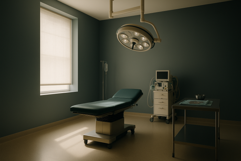Surgical team preparing for canthoplasty surgery in a state-of-the-art operating theatre.